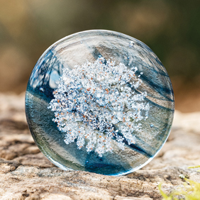 streaky indigo Bob Rock memorial artistic black glass with ash